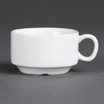 Whiteware stapelbare espressokopjes | 8,5cl | 12 stuks, Verzenden