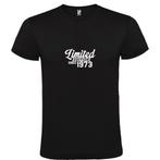 T-Shirt met de tekst Limited Edition sinds 1973, Overige kleuren, Roly, Verzenden, Nieuw