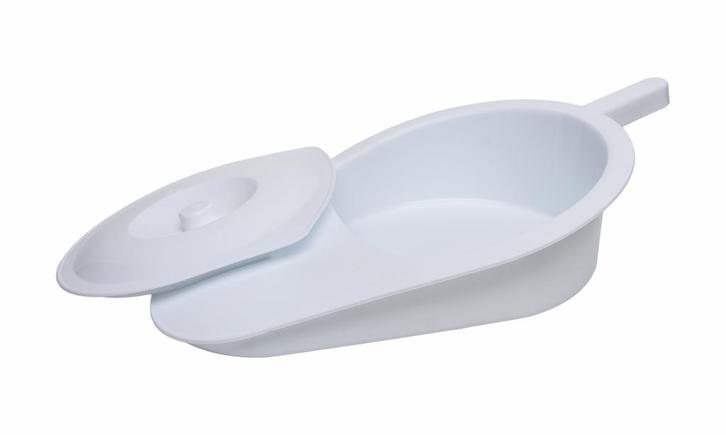 Kunststof bedpan met deksel, Diversen, Verpleegmiddelen, Nieuw, Ophalen of Verzenden