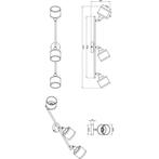 LED Plafondspot - Trion Arona - E14 Fitting - 3-lichts -, Huis en Inrichting, Lampen | Spots, Ophalen of Verzenden, Nieuw, Plafondspot of Wandspot