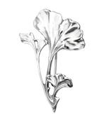 Zilveren Ginkgo blad aan tak Art Nouveau Jugendstil XL hange, Verzenden, Nieuw