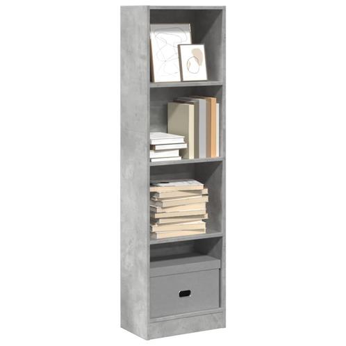 vidaXL Boekenkast 40x24x143 cm bewerkt hout betongrijs, Huis en Inrichting, Kasten | Boekenkasten, Nieuw, Overige houtsoorten