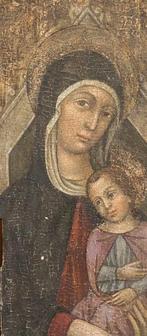 Italiaanse school (XVII) - Madonna con Bambino, Antiek en Kunst, Kunst | Schilderijen | Klassiek