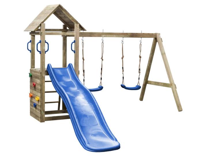 Houten Speeltoestel Maria met blauwe glijbaan, Kinderen en Baby's, Speelgoed | Overig, Nieuw, Ophalen of Verzenden