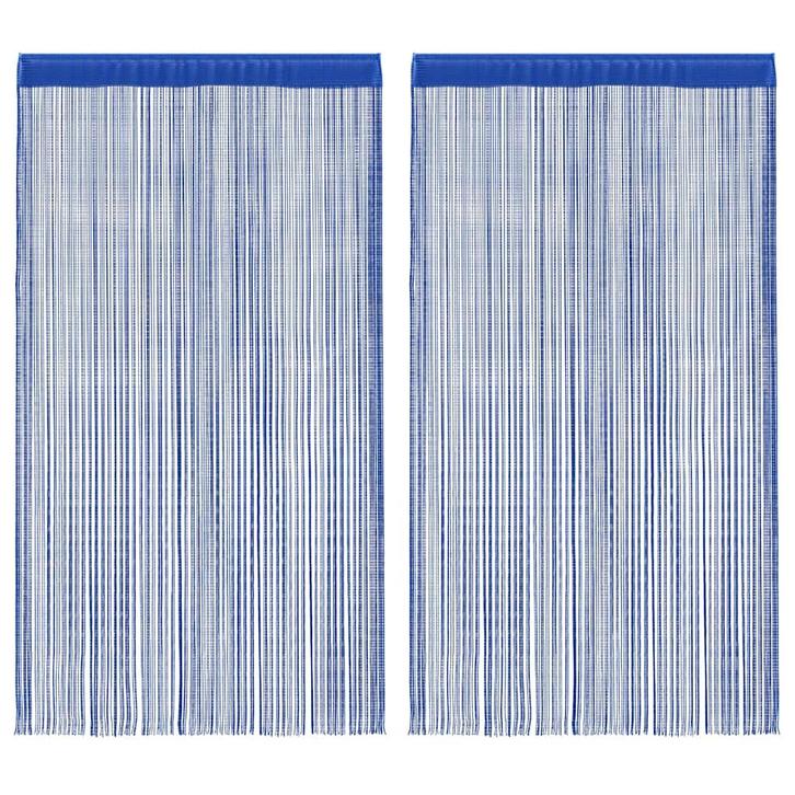 vidaXL Draadgordijnen 100x250 cm blauw 2 st, Huis en Inrichting, Stoffering | Gordijnen en Lamellen, Blauw, Nieuw, Verzenden