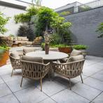 Hampton low dining tuintafel rond mortex beige 160xH69 cm 4, Ophalen of Verzenden, Nieuw