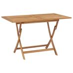 vidaXL Tuintafel inklapbaar 120x70x75 cm massief teakhout, Verzenden, Nieuw, Hout