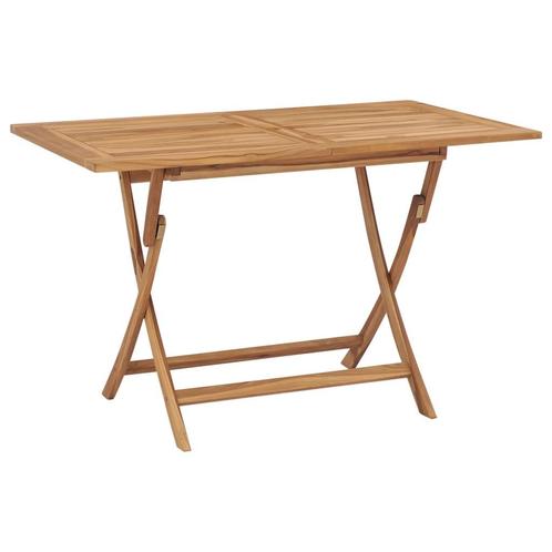 vidaXL Tuintafel inklapbaar 120x70x75 cm massief teakhout, Tuin en Terras, Tuintafels, Nieuw, Hout, Verzenden