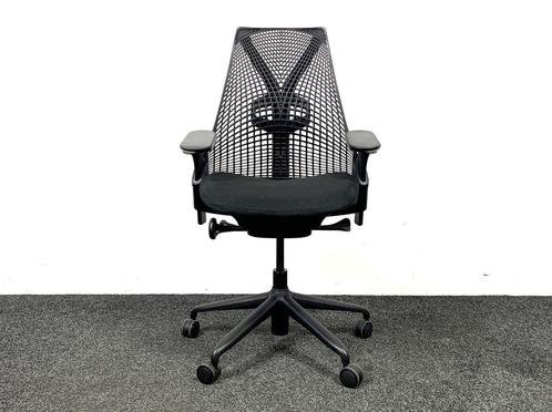 Gebruikte Herman Miller Sayl Bureaustoel, Zwart, Huis en Inrichting, Bureaustoelen, Bureaustoel, Zwart, Gebruikt, Ergonomisch