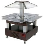 Diamond Gekoeld Buffet | GOURMET LINE | Hout/RVS | 4x 1/1 GN, Ophalen of Verzenden, Nieuw