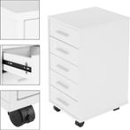 Ladeblok op wielen - Ladeblok bureau - Rolcontainer - Wit -, Huis en Inrichting, Verzenden, Nieuw