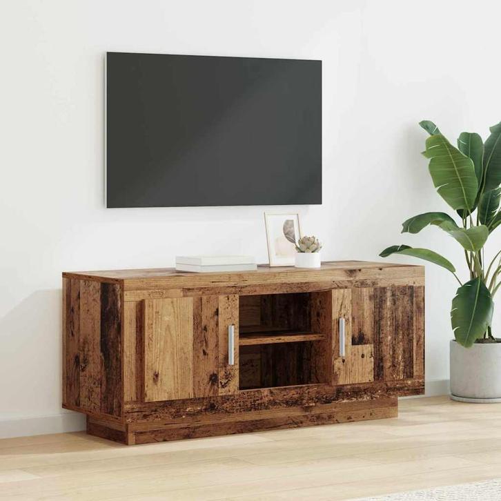 vidaXL TV-kast Oud Hout 102 x 35 x 45 cm Bewerkt hout, Huis en Inrichting, Kasten | Televisiemeubels, Nieuw, Minder dan 50 cm