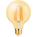 LED Lamp E27 Globe Filament - Brinton - Amber 6W 540lm - 822, Led-lamp, Soft of Flame, Nieuw, E27 (groot)