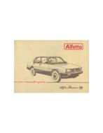 1983 ALFA ROMEO ALFETTA INSTRUCTIEBOEKJE ITALIAANS, Auto diversen, Handleidingen en Instructieboekjes