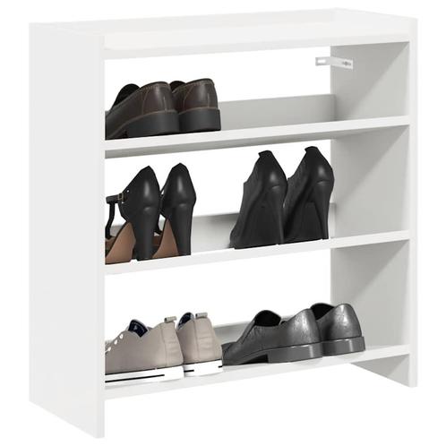 vidaXL Schoenenrek 60x25x62 cm bewerkt hout wit, Huis en Inrichting, Kasten | Schoenenrekken, Nieuw, Verzenden
