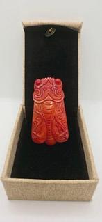 Natuurlijke jade Cigarra amulet, vrij oud - Amulet - Amulet