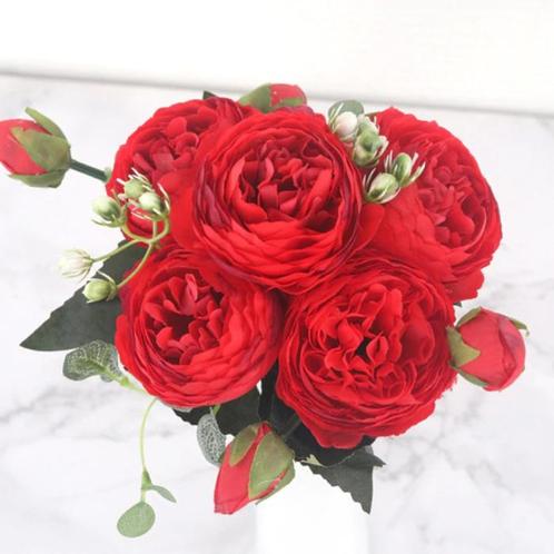 Kunst Boeket - Zijden Rozen Roos Bloemen Luxe Boeketten, Huis en Inrichting, Woonaccessoires | Kunstplanten en Kunstbloemen, Nieuw