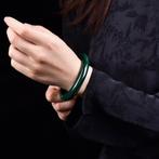 Natuurlijke Malachiet Bangle - Zorgvuldig gesneden en, Verzamelen, Mineralen en Fossielen