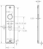 Starx Deurklink Zilver - RVS Look – Deurbeslag – Deurschild, Ophalen of Verzenden, Zo goed als nieuw