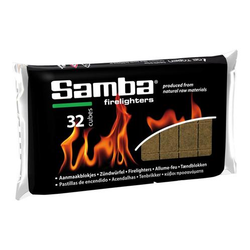 Samba Aanmaakblokjes Bruin - 32 Stuks (Barbecue, Tuin), Tuin en Terras, Barbecue-accessoires, Nieuw, Ophalen of Verzenden