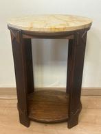 Bijzettafel - Marmer, Hout - Lief & Charmant