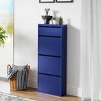Schoenenkast Sokndal 4 kleppen middernachtblauw 118x50x15 cm, Huis en Inrichting, Kasten | Schoenenkasten, Verzenden, Nieuw