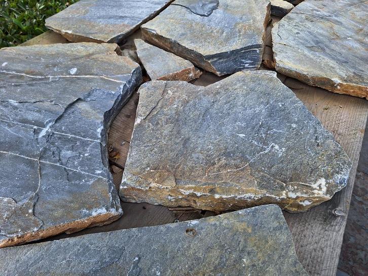 flagstones tuintegels Kavala Blue dikformaat € 43,95 p/m2, Tuin en Terras, Grind, Keien en Split, Overige typen, Nieuw, Kwartsiet
