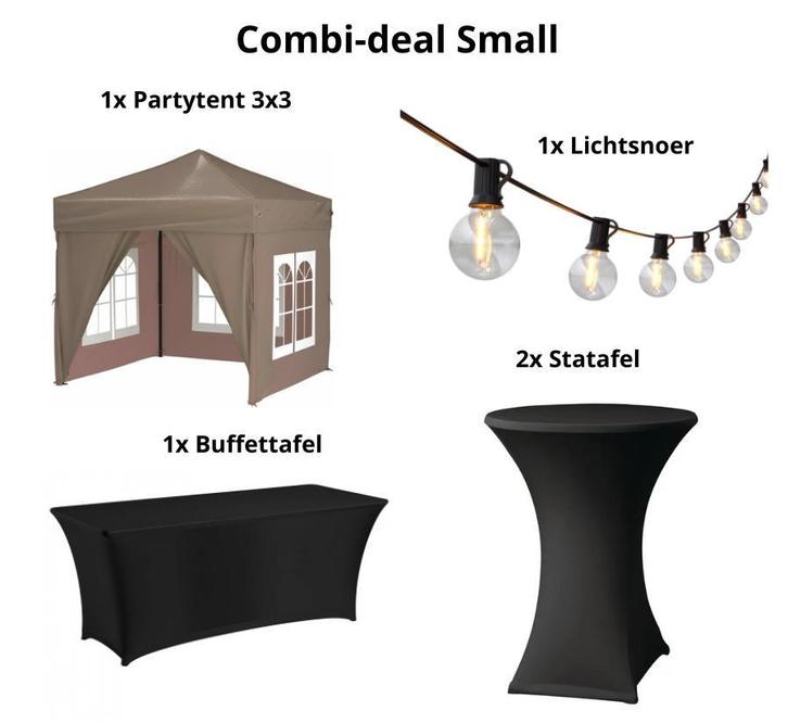 Te huur Combi-deal Small | Partytent 3x3 en meer, Tuin en Terras, Partytenten, Minder dan 4 meter, Minder dan 5 meter, Opvouwbaar