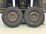 175/70R14 2 stuks Opel Meriva velgen met banden 4x100, 14 inch, Gebruikt, 175 mm, Banden en Velgen