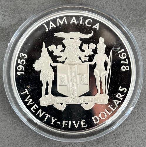 Jamaica. 25 Dollars 1978 25th Anniversary of the Coronation, Postzegels en Munten, Munten | Europa | Niet-Euromunten