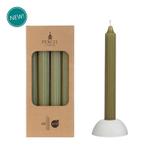 Kaarsen pencil candle mosgroen h.20 ø2,2 cm / 4 stuks ook, Hobby en Vrije tijd, Knutselen, Ophalen of Verzenden, Nieuw