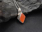 sterling zilver - Hanger - Karneool Oranje Steen, Verzamelen