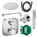 Hansgrohe Ecostat Regendoucheset Inbouw Wanduitloop met, Ophalen of Verzenden, Nieuw, Chroom, Kraan