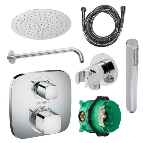 Hansgrohe Ecostat Regendoucheset Inbouw Wanduitloop met, Doe-het-zelf en Verbouw, Sanitair, Kraan, Nieuw, Chroom, Ophalen of Verzenden