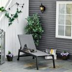 TRUUSK Ligstoel Tuinligstoel 5-traps Rugleuning Aluminium Gr, Verzenden, Nieuw