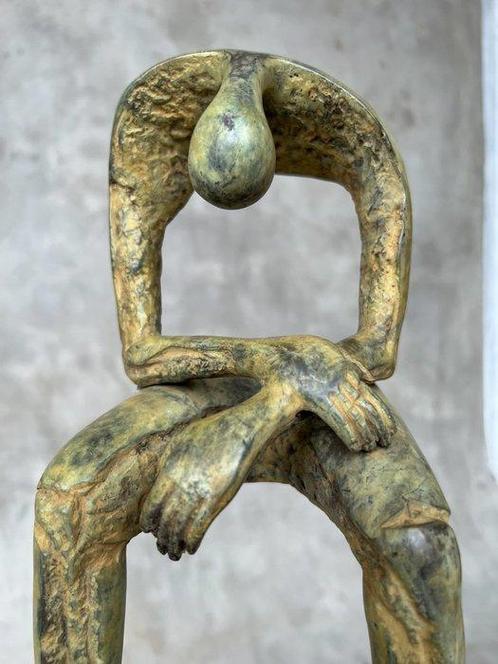 sculptuur, Modern Bronze Sculpture - Seated Bronze Sculpture, Antiek en Kunst, Kunst | Designobjecten