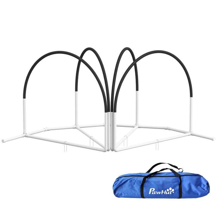 TRUUSK Agility Set voor Honden - 4-delig met Slalomstangen -, Dieren en Toebehoren, Honden-accessoires, Nieuw, Verzenden
