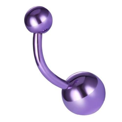 Fako Bijoux® - Navelpiercing - Titanium - Paars, Sieraden, Tassen en Uiterlijk, Piercings, Verzenden