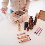 2dekans | ONYX Toilettas Beige - Make Up Tasje - Cosmetica, Ophalen of Verzenden, Zo goed als nieuw