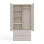 kledingkast  creme met spiegel 90 cm Creme (Kledingkasten), Huis en Inrichting, Kasten | Kledingkasten, Verzenden, Nieuw, 50 tot 100 cm