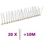 vidaXL Vogel- en duivenpinnen met 4 rijen 20 st 10 m, Verzenden, Nieuw