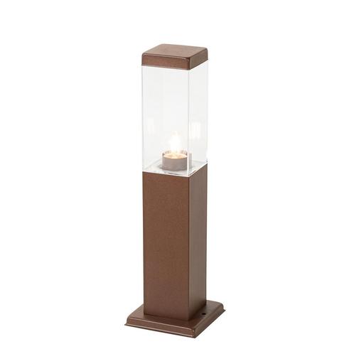 Moderne buitenlamp paal roestbruin 45 cm - Malios, Tuin en Terras, Buitenverlichting, Nieuw, 50 tot 250 watt, Overige materialen