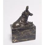 BRONZEN BEELD VAN TWEE BADENDE NIJLPAARDEN (Interieur), Antiek en Kunst, Verzenden