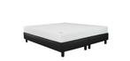 Boxspring 160x200 Skai zwart inclusief matras pocket, Verzenden, Zwart, 200 cm, Modern