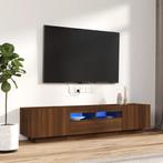 vidaXL 2-delige Tv-meubelset met LED bewerkt hout bruineiken, Huis en Inrichting, Kasten | Televisiemeubels, Nieuw, Verzenden