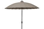 4-Seasons stokparasol Shanghai 300 cm taupe, Tuin en Terras, Parasols, Nieuw, Stokparasol, Verzenden, Kantelbaar