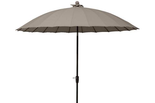 4-Seasons stokparasol Shanghai 300 cm taupe, Tuin en Terras, Parasols, Stokparasol, Nieuw, Kantelbaar, Verzenden