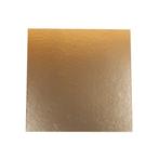 Taartkarton Vierkant Goud/Zwart 24x24cm per stuk, Verzenden, Nieuw