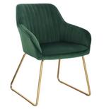 Fluwelen Eetkamerstoel met Armleuningen en Metalen Poten, Huis en Inrichting, Stoelen, Verzenden, Nieuw