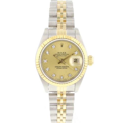 Rolex Lady-Datejust 26 69173 uit 1990, Sieraden, Tassen en Uiterlijk, Horloges | Dames, Polshorloge, Gebruikt, Rolex, Verzenden